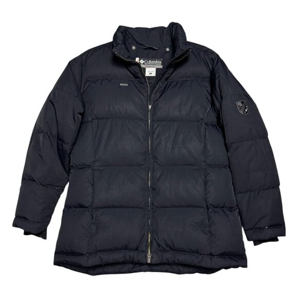 COLUMBIA SPORTSWEAR Black DOWN FILL Puffer Parka Snow Winter Jacket Womens XL - Picture 1 of 6